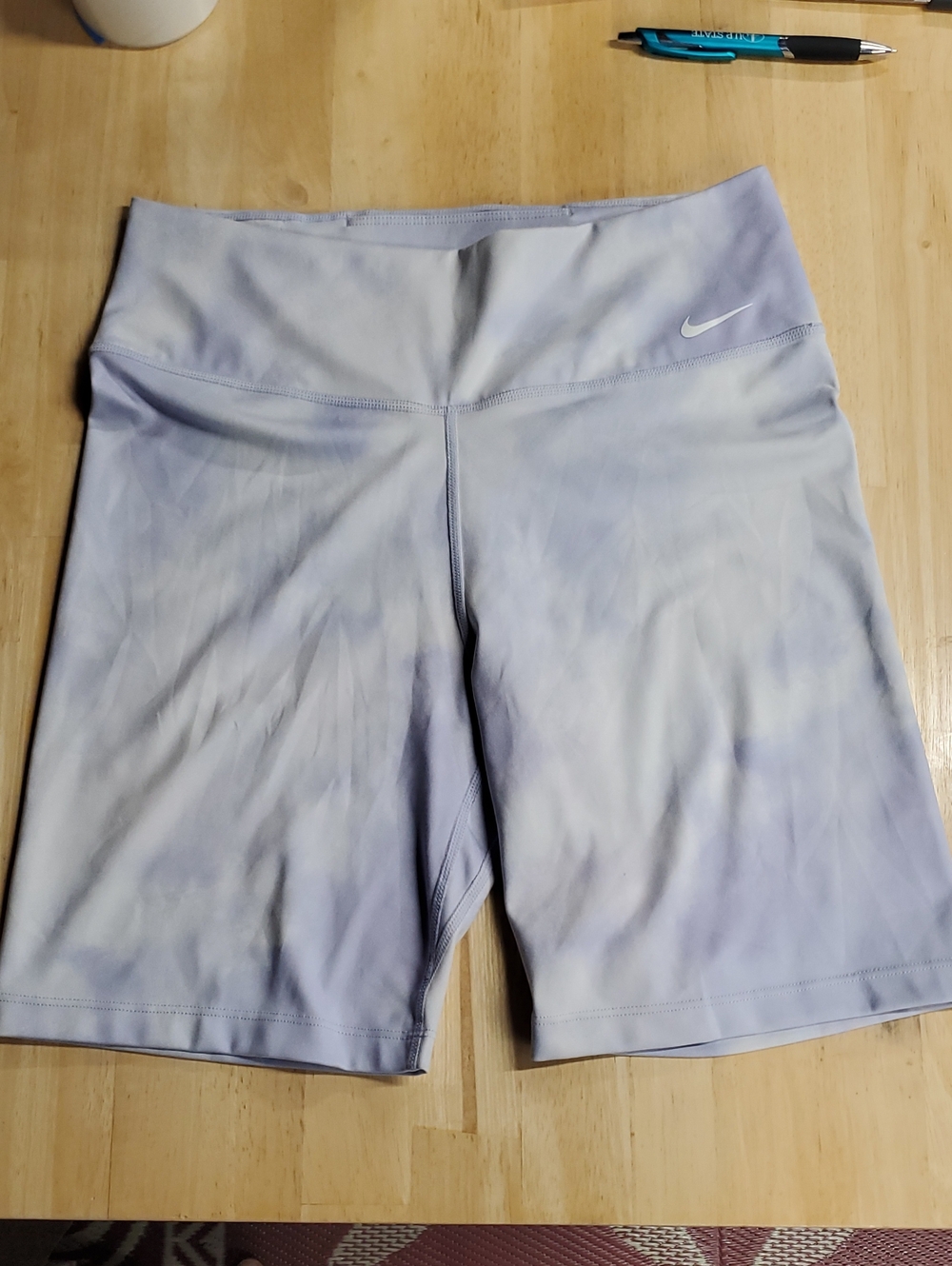 Nike Women's Pale Lavender Tie Dye Bike Shorts #206